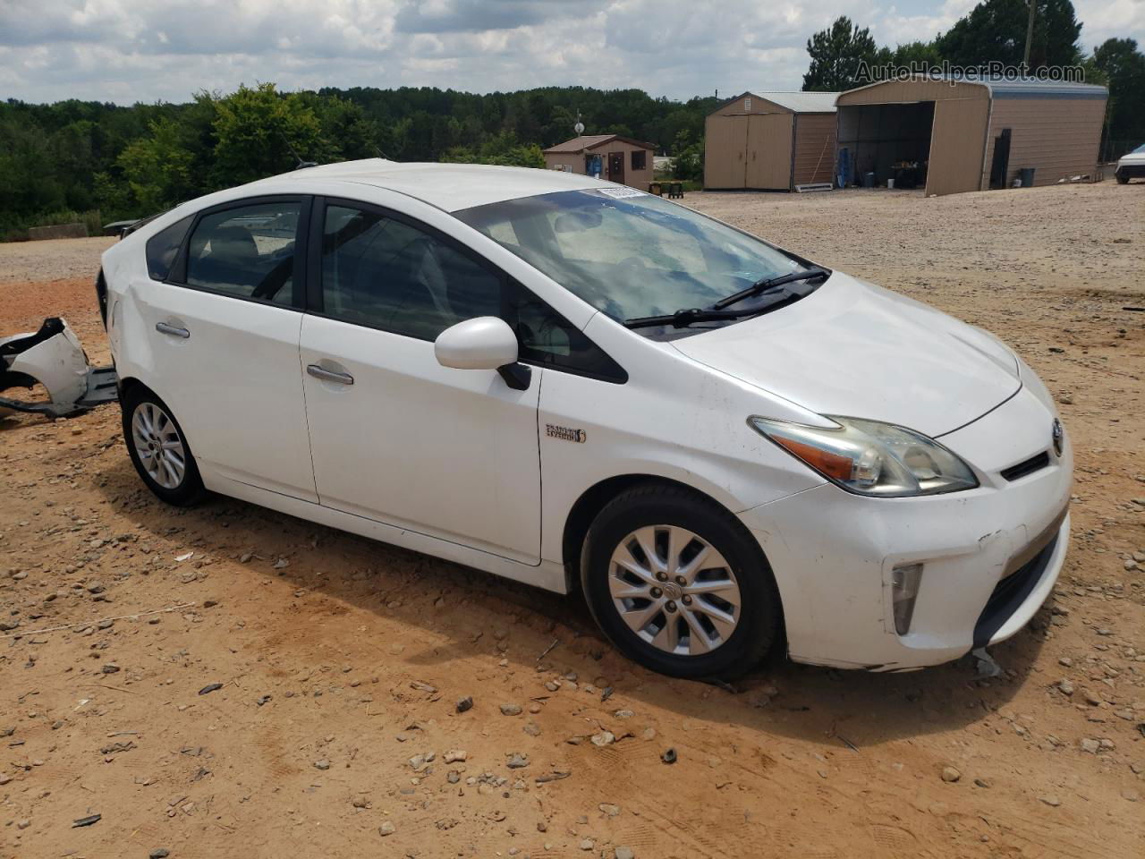 2013 Toyota Prius Plug-in  White vin: JTDKN3DP2D3039311