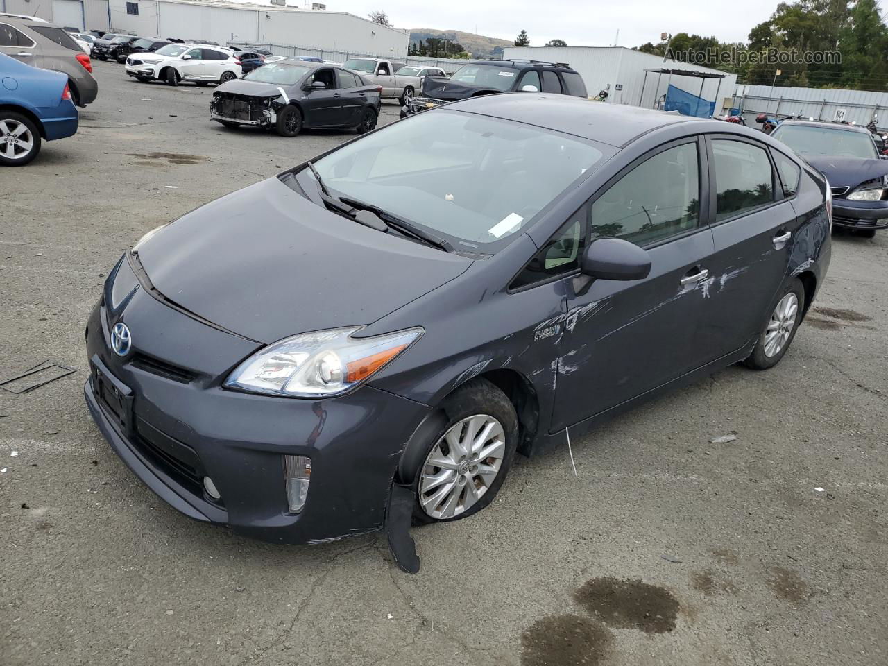 2014 Toyota Prius Plug-in  Gray vin: JTDKN3DP5E3062101