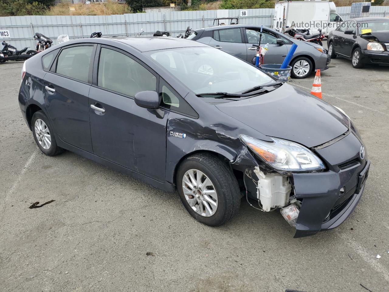 2014 Toyota Prius Plug-in  Gray vin: JTDKN3DP5E3062101