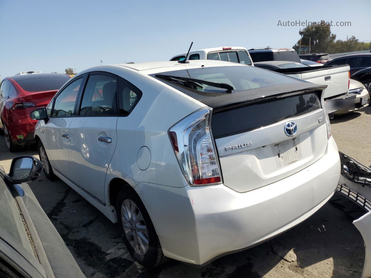 2012 Toyota Prius Plug-in  White vin: JTDKN3DP7C3023409