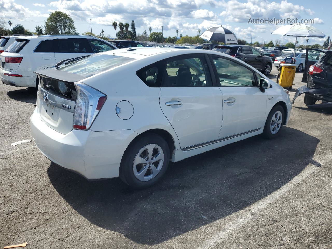 2012 Toyota Prius Plug-in  White vin: JTDKN3DP8C3004142