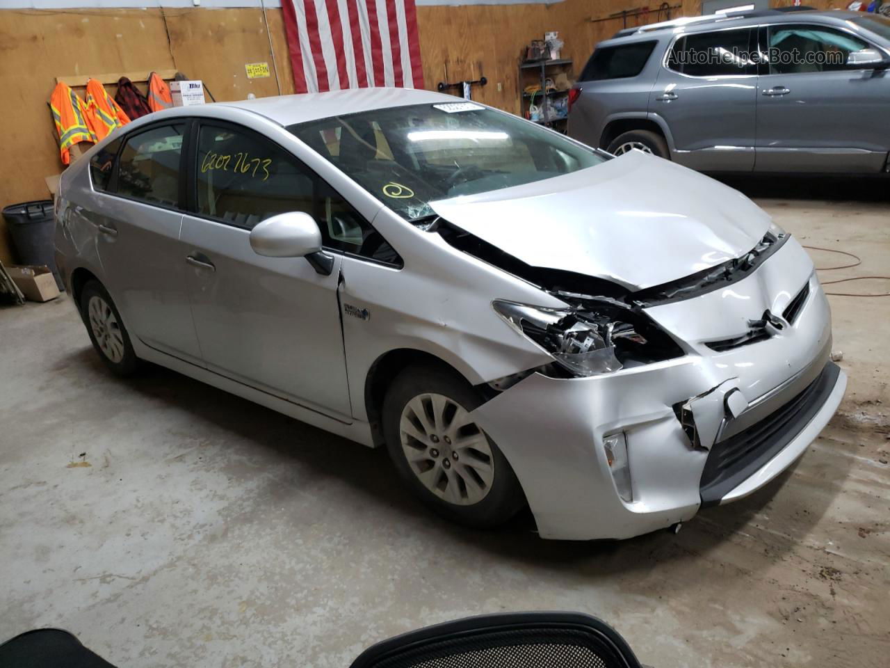 2012 Toyota Prius Plug-in  Silver vin: JTDKN3DP8C3010359