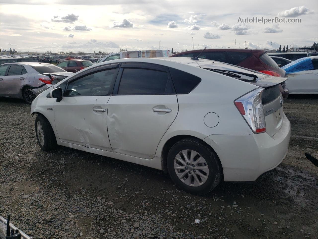 2014 Toyota Prius Plug-in  White vin: JTDKN3DP8E3064893