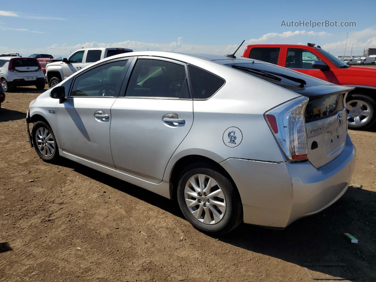 2013 Toyota Prius Plug-in  Silver vin: JTDKN3DPXD3038732