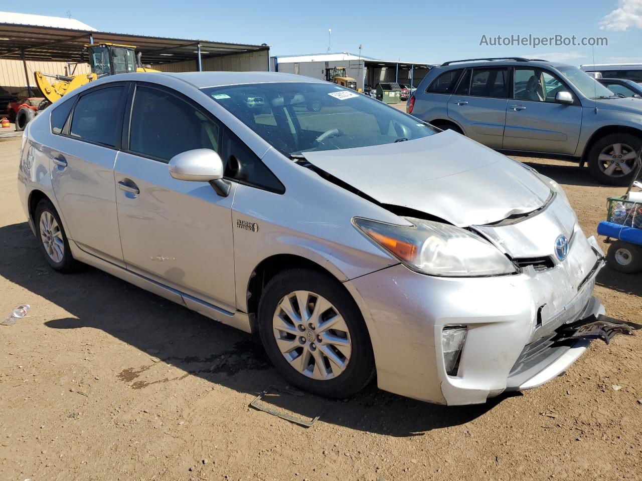 2013 Toyota Prius Plug-in  Silver vin: JTDKN3DPXD3038732