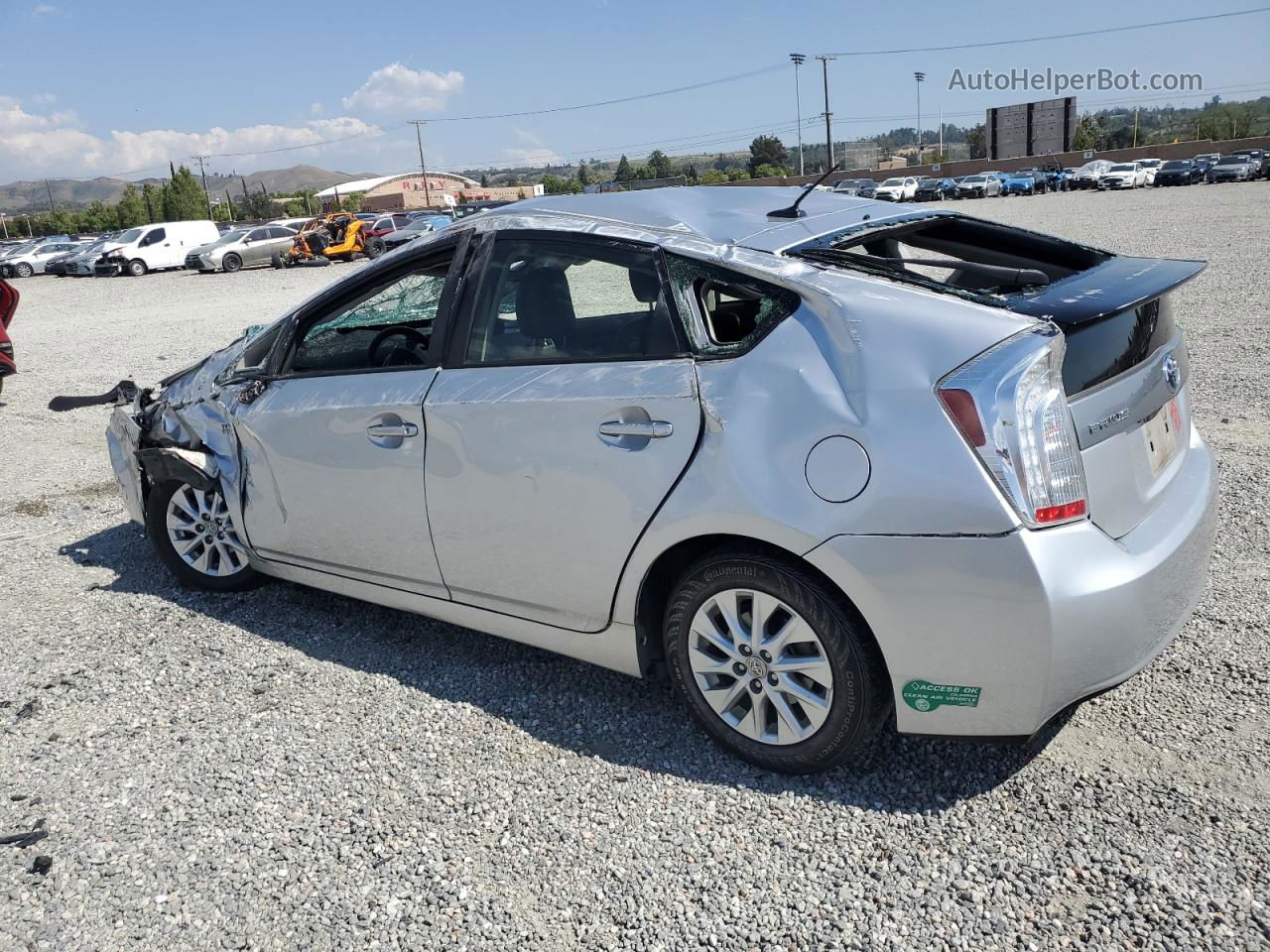 2014 Toyota Prius Plug-in  Silver vin: JTDKN3DPXE3062370