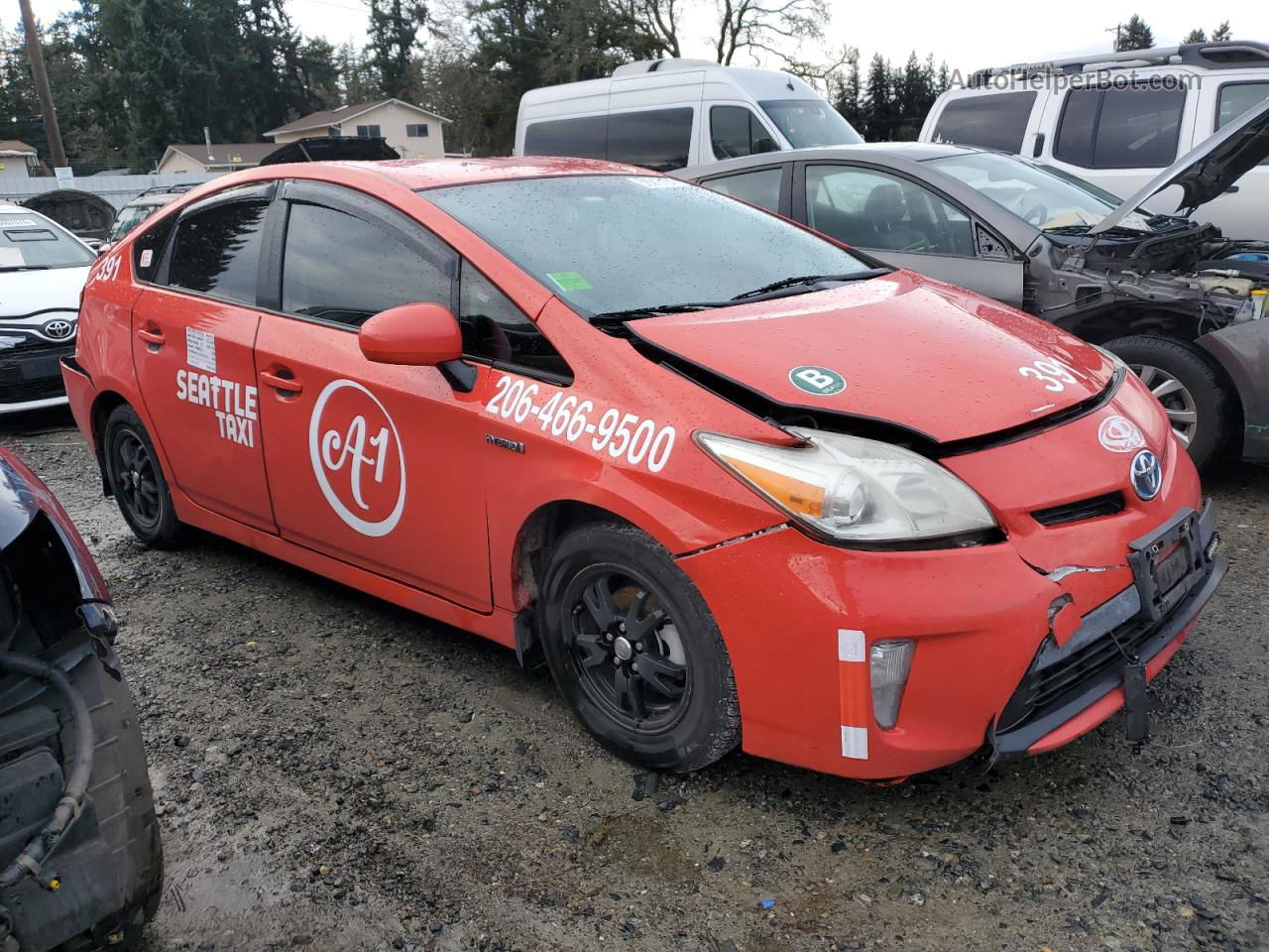 2012 Toyota Prius  Red vin: JTDKN3DU0C1557286