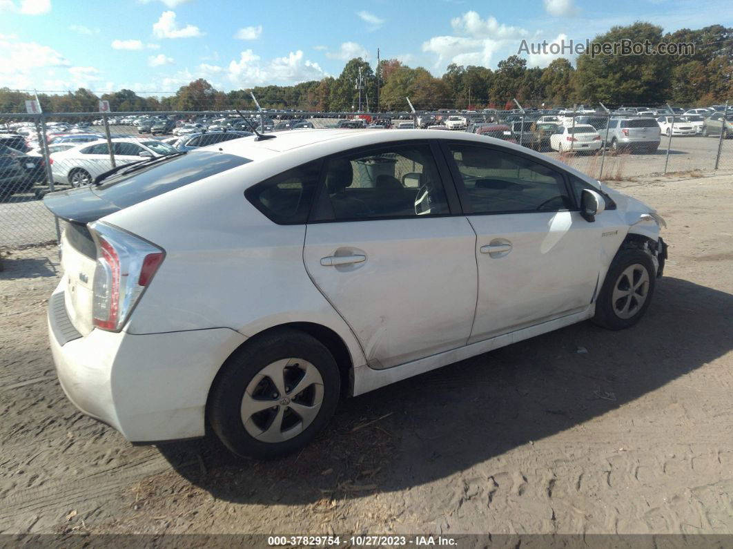 2012 Toyota Prius One/two/three/four/five White vin: JTDKN3DU0C5490956