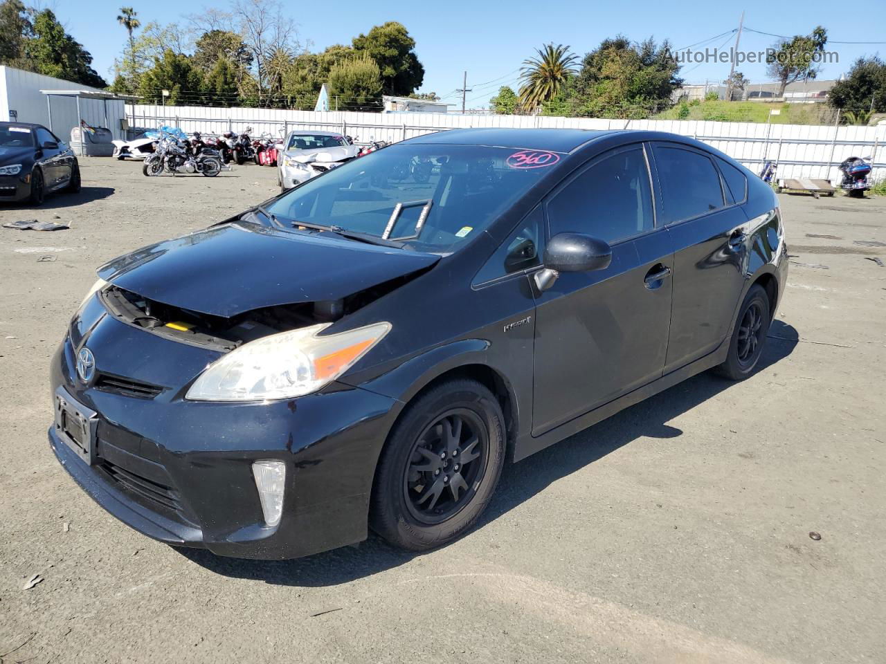 2012 Toyota Prius  Black vin: JTDKN3DU0C5495901