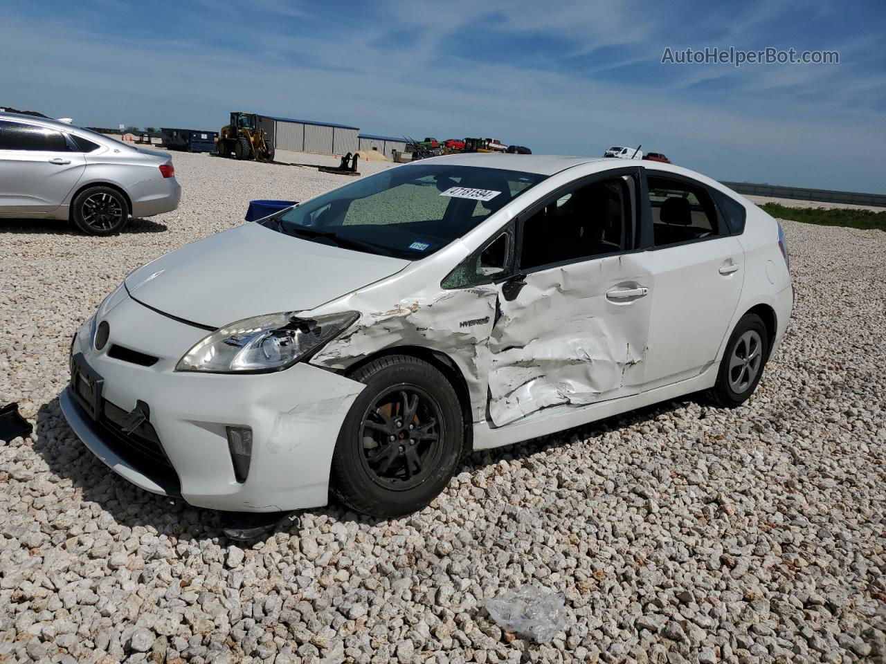 2013 Toyota Prius  White vin: JTDKN3DU0D0345186