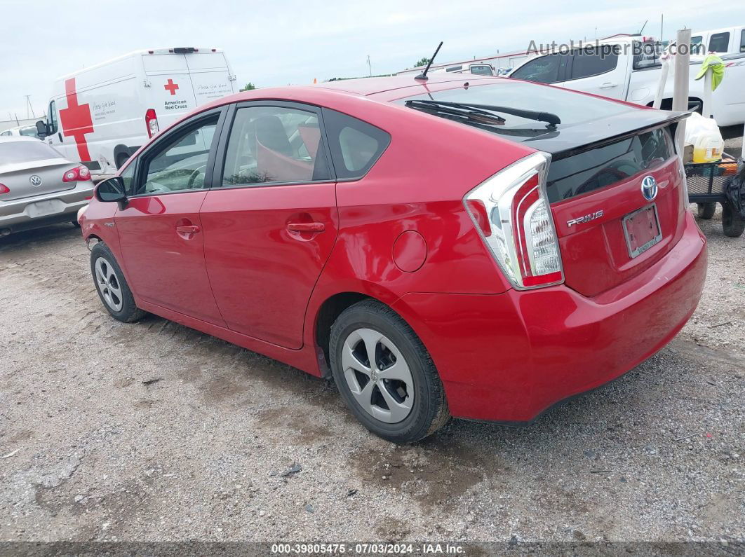 2013 Toyota Prius Two Red vin: JTDKN3DU0D0347150