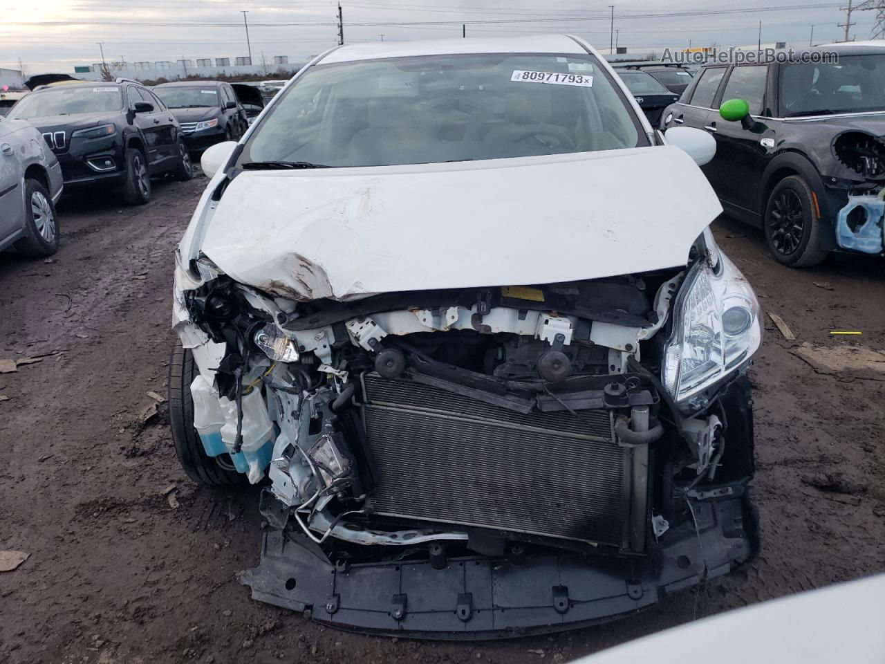 2013 Toyota Prius  Белый vin: JTDKN3DU0D5555953