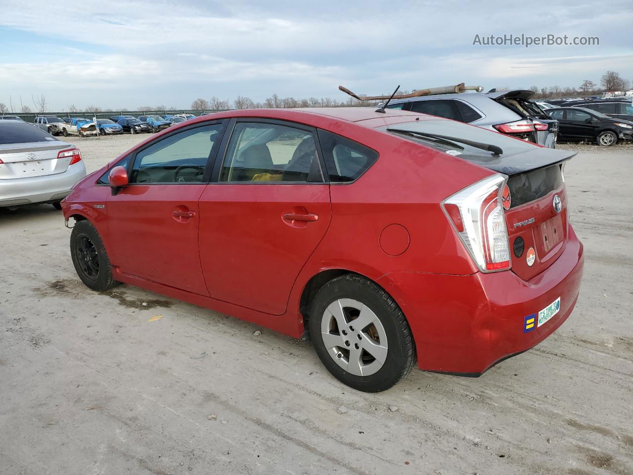 2014 Toyota Prius  Красный vin: JTDKN3DU0E0370218