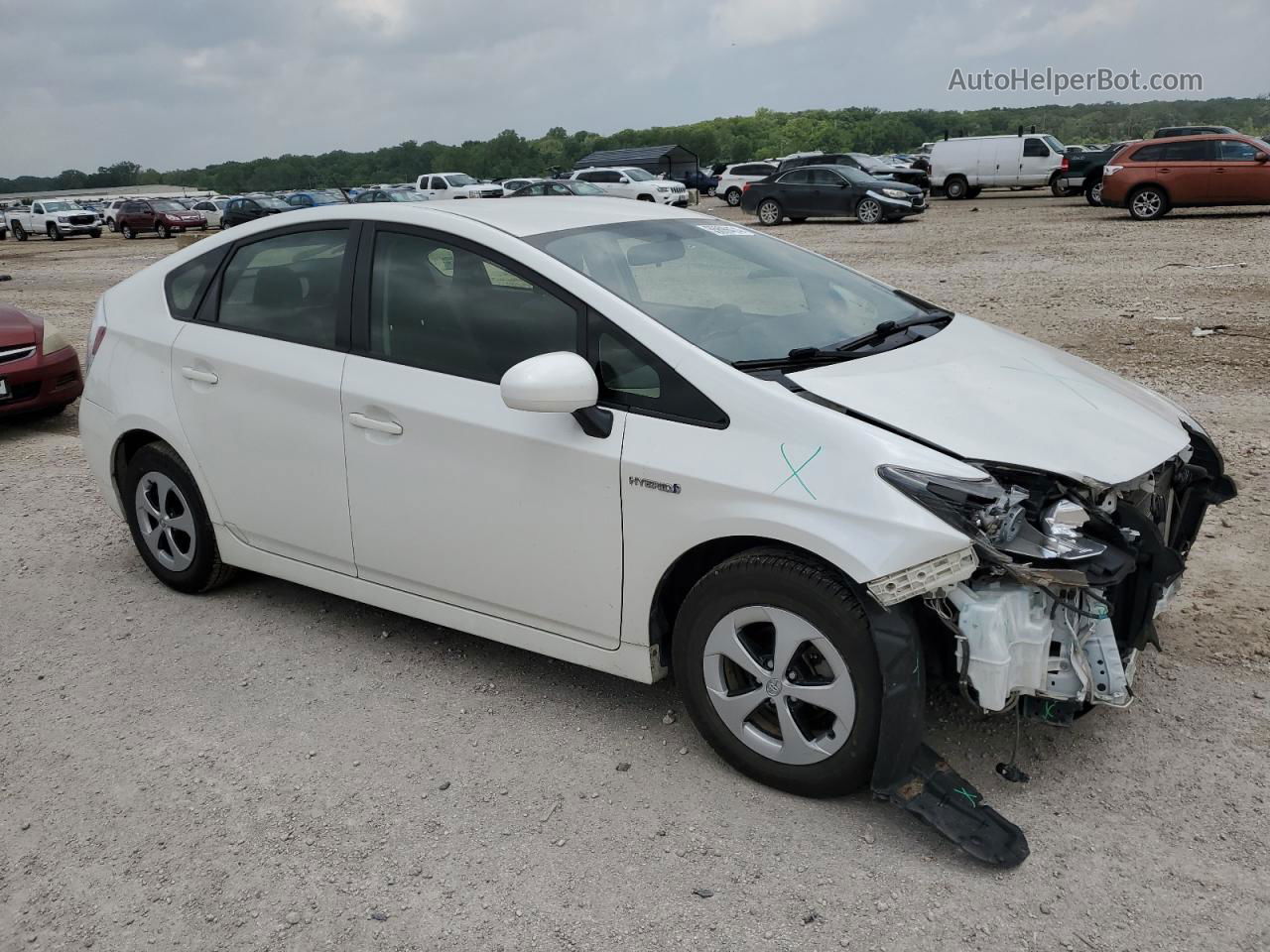 2014 Toyota Prius  White vin: JTDKN3DU0E0376746