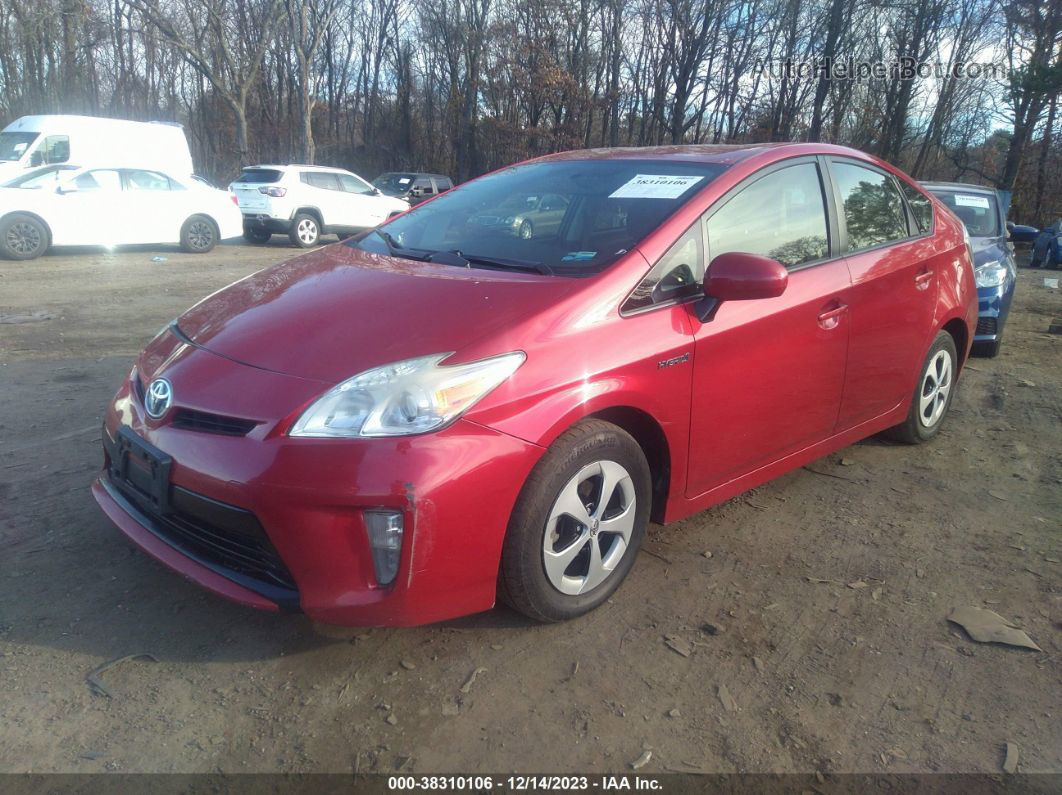 2014 Toyota Prius Three Красный vin: JTDKN3DU0E1776297