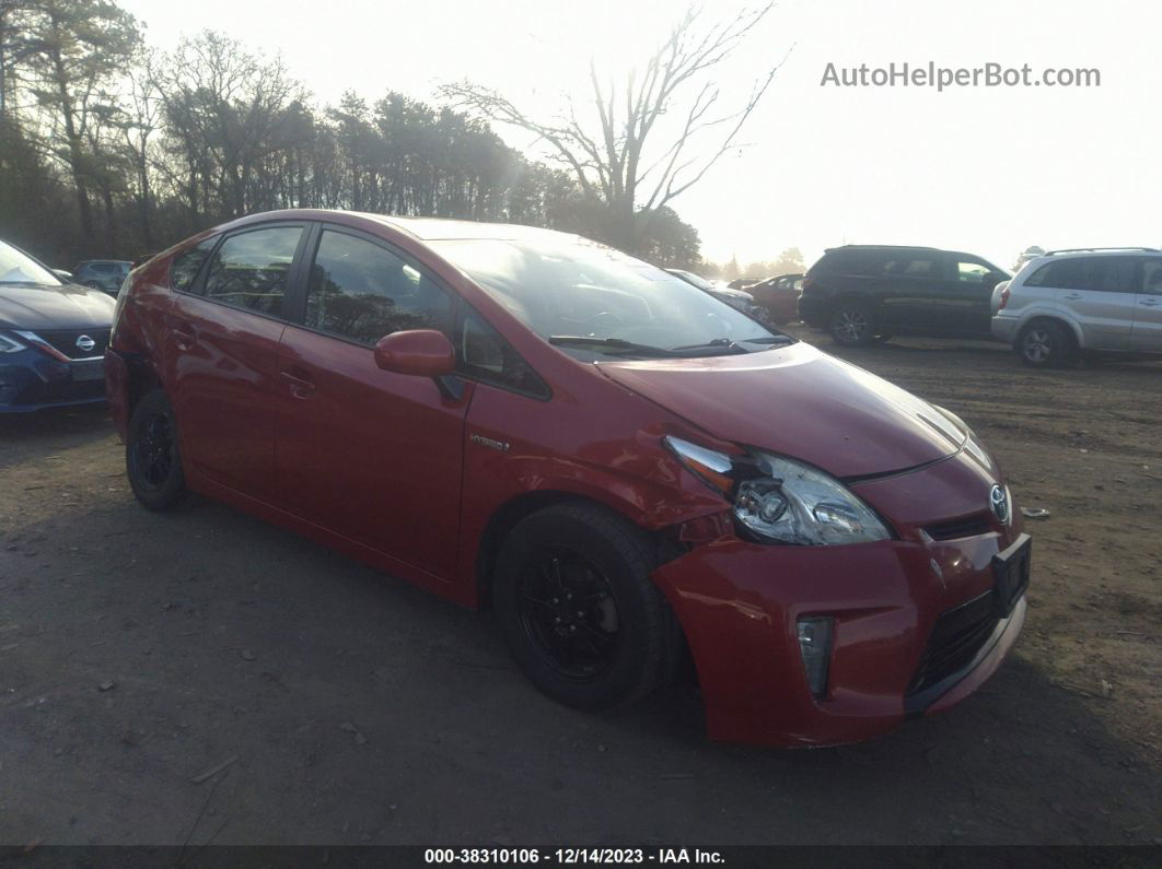 2014 Toyota Prius Three Red vin: JTDKN3DU0E1776297