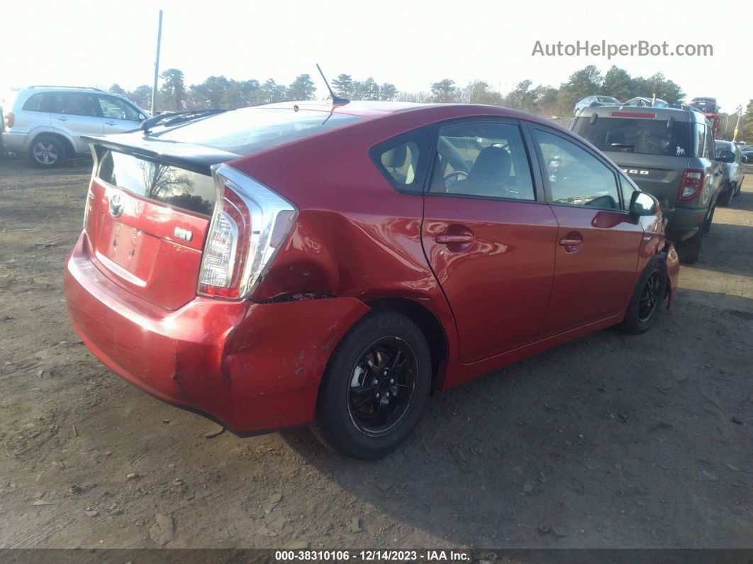 2014 Toyota Prius Three Красный vin: JTDKN3DU0E1776297