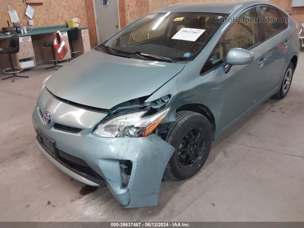 2012 Toyota Prius Two Light Blue vin: JTDKN3DU1C1523552