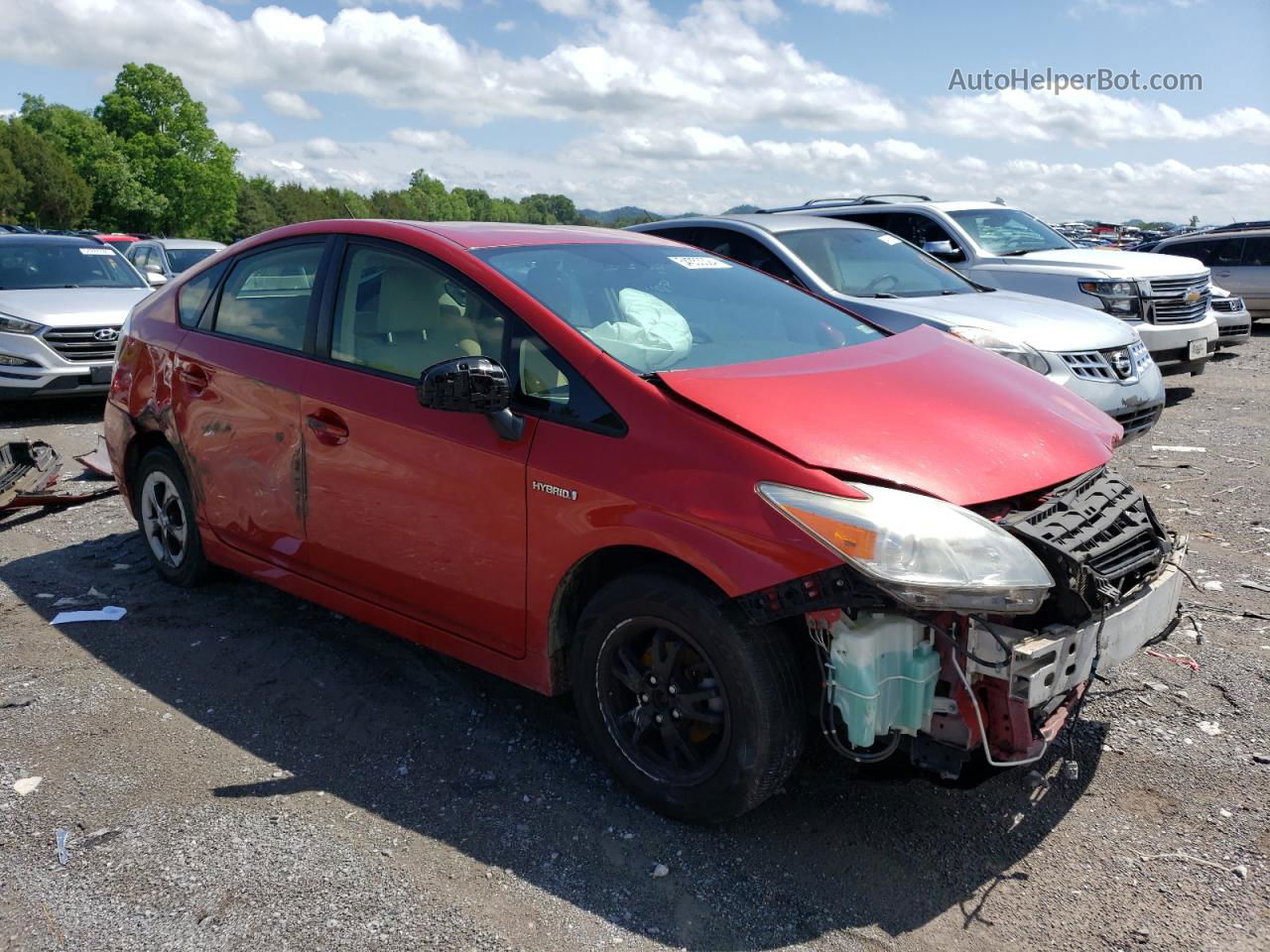 2012 Toyota Prius  Красный vin: JTDKN3DU1C1592435