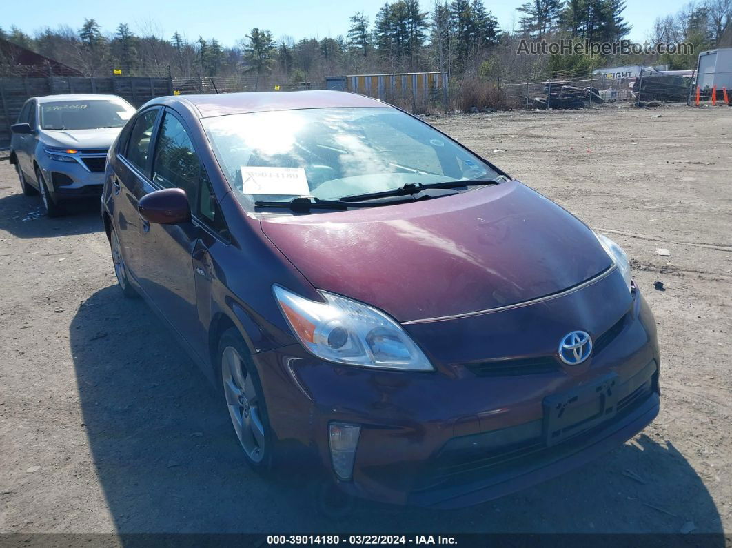 2013 Toyota Prius Three Se Фиолетовый vin: JTDKN3DU1D5580411