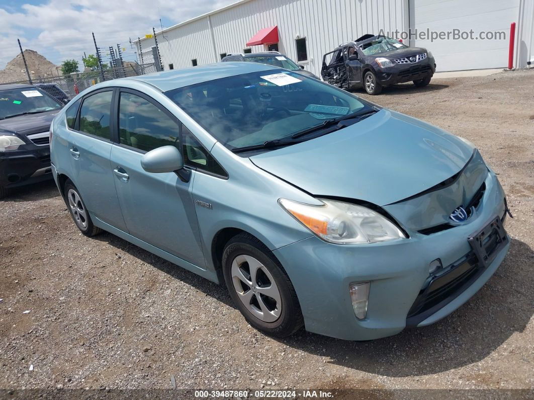 2013 Toyota Prius Two Light Blue vin: JTDKN3DU1D5684722