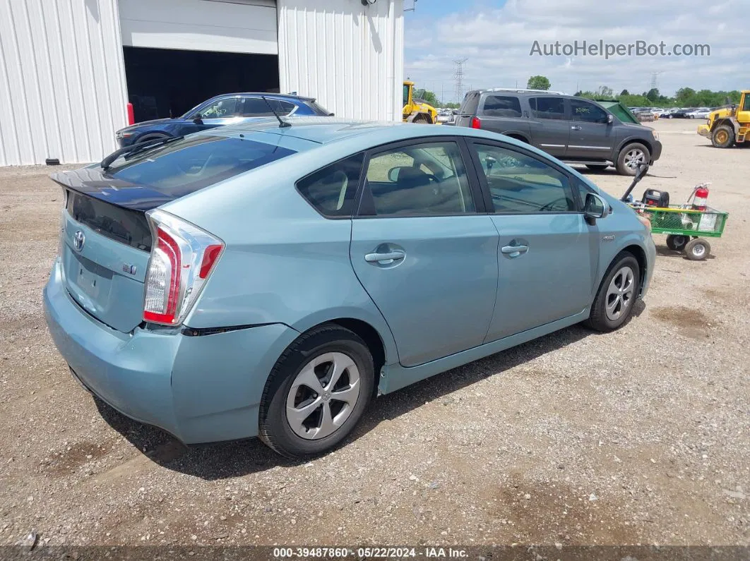 2013 Toyota Prius Two Light Blue vin: JTDKN3DU1D5684722