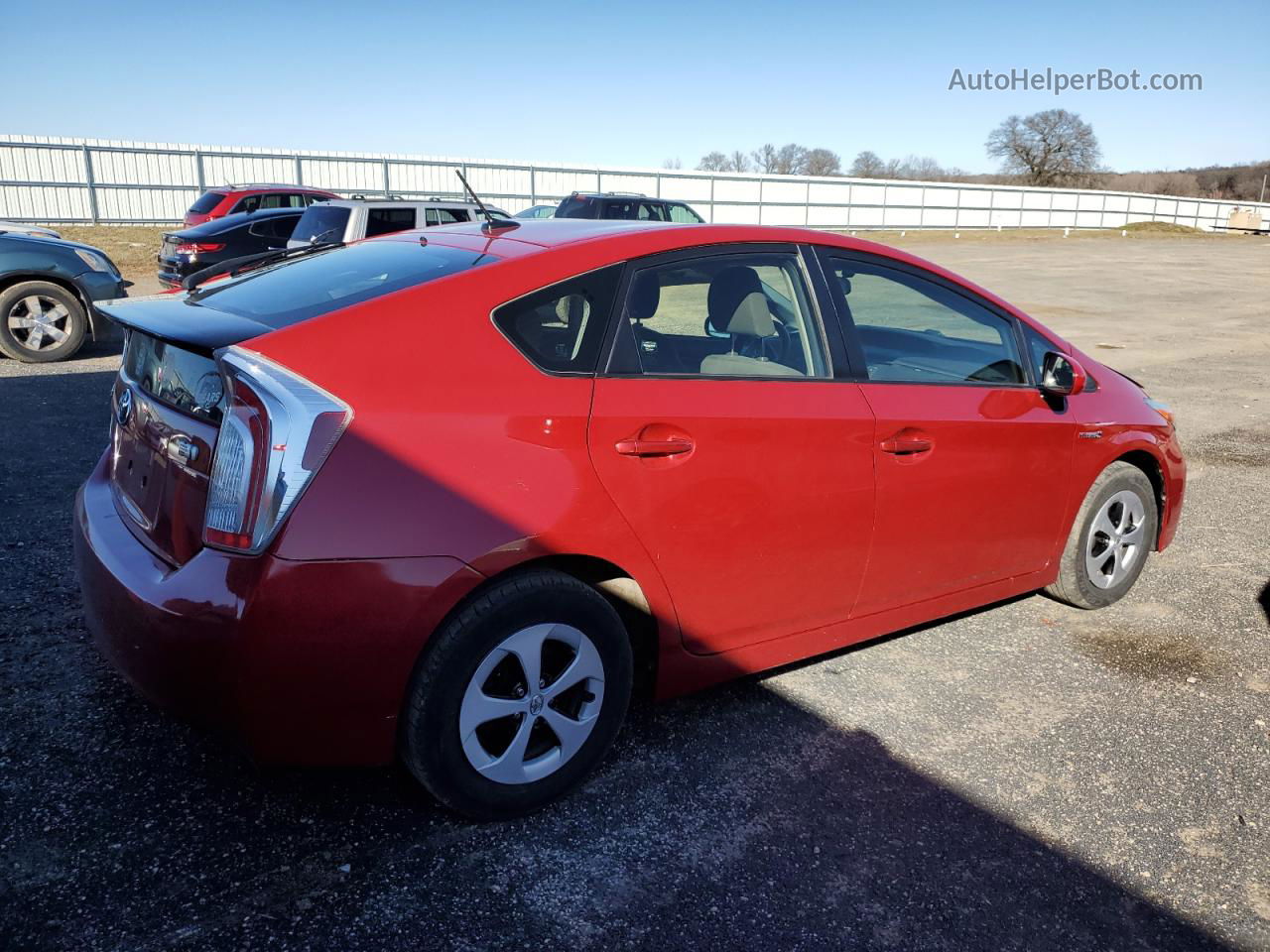 2014 Toyota Prius  Maroon vin: JTDKN3DU1E0367263