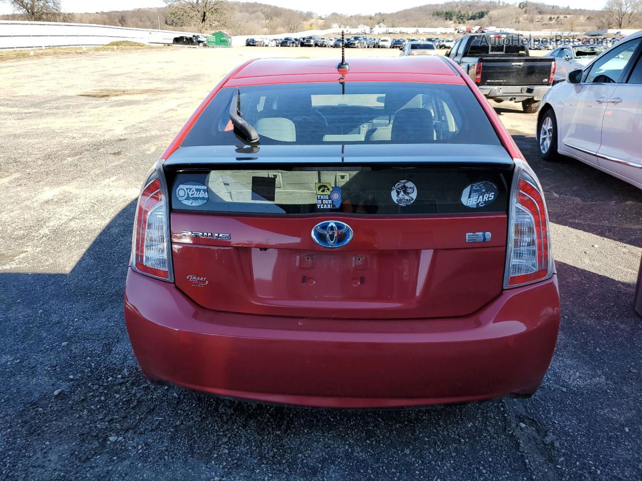 2014 Toyota Prius  Maroon vin: JTDKN3DU1E0367263