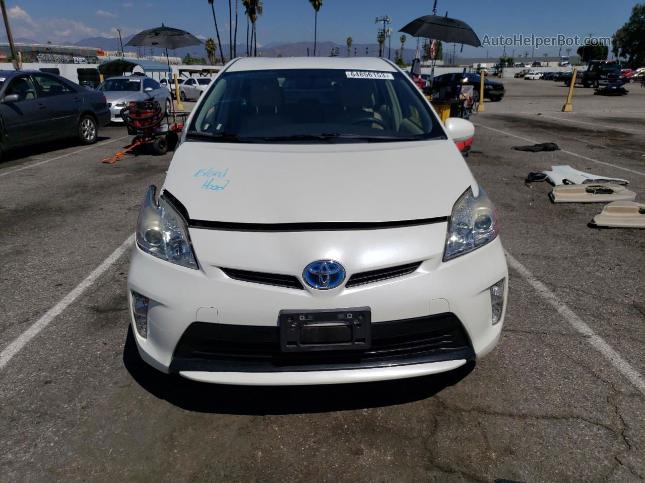 2014 Toyota Prius  White vin: JTDKN3DU1E1761100