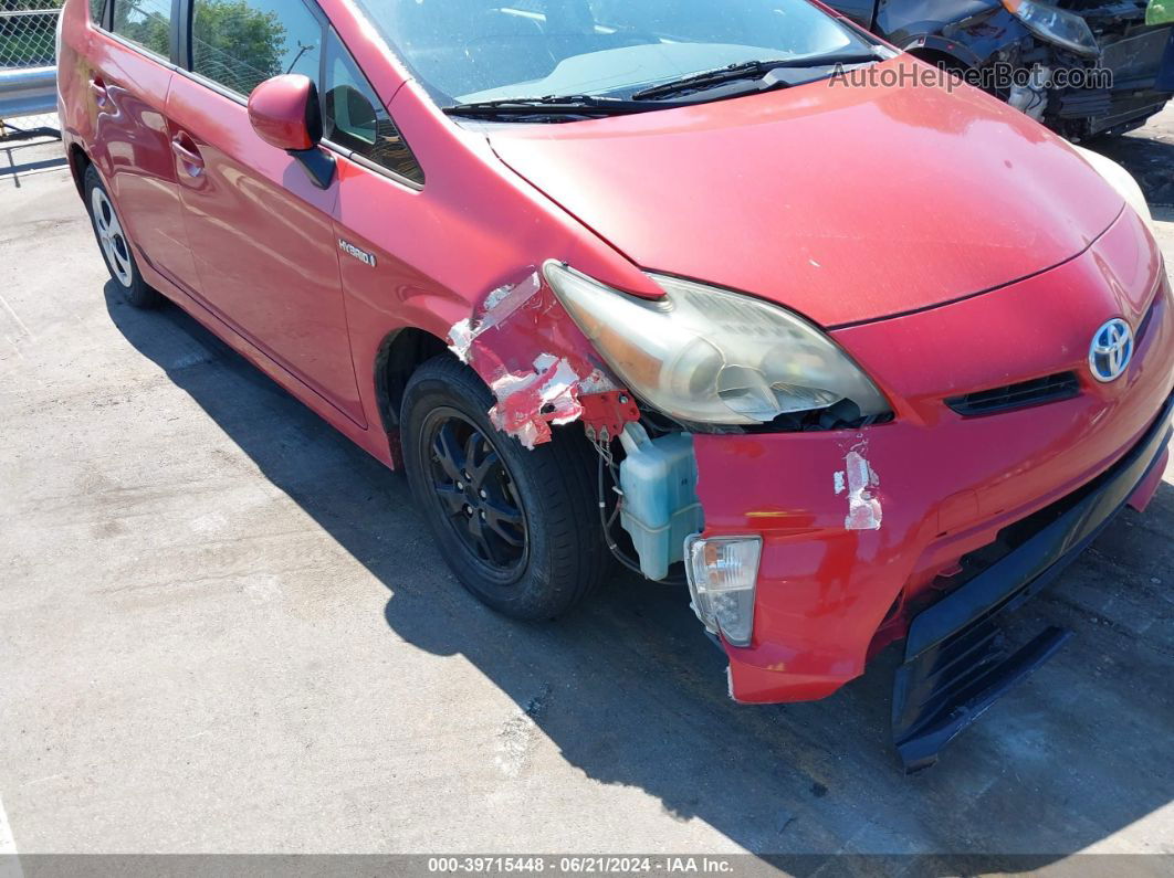 2012 Toyota Prius Two Красный vin: JTDKN3DU2C1484809