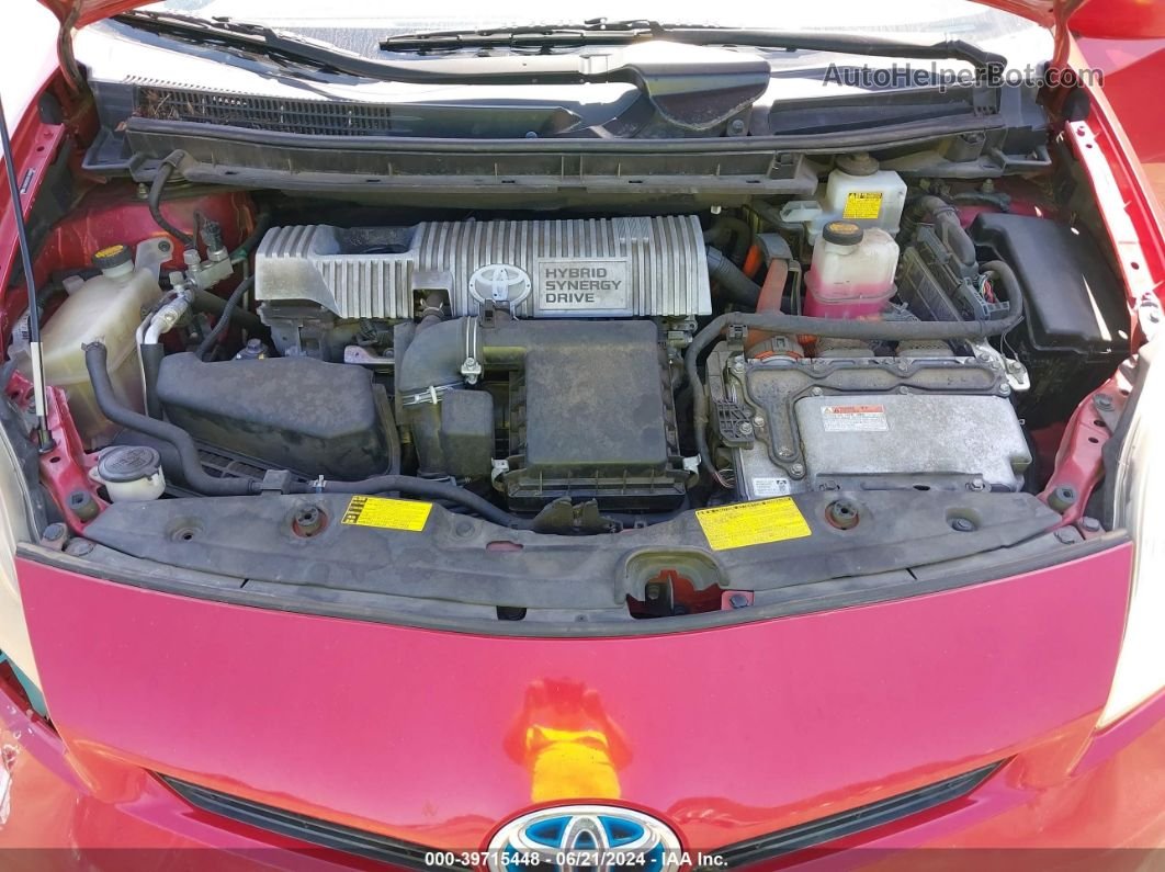 2012 Toyota Prius Two Red vin: JTDKN3DU2C1484809