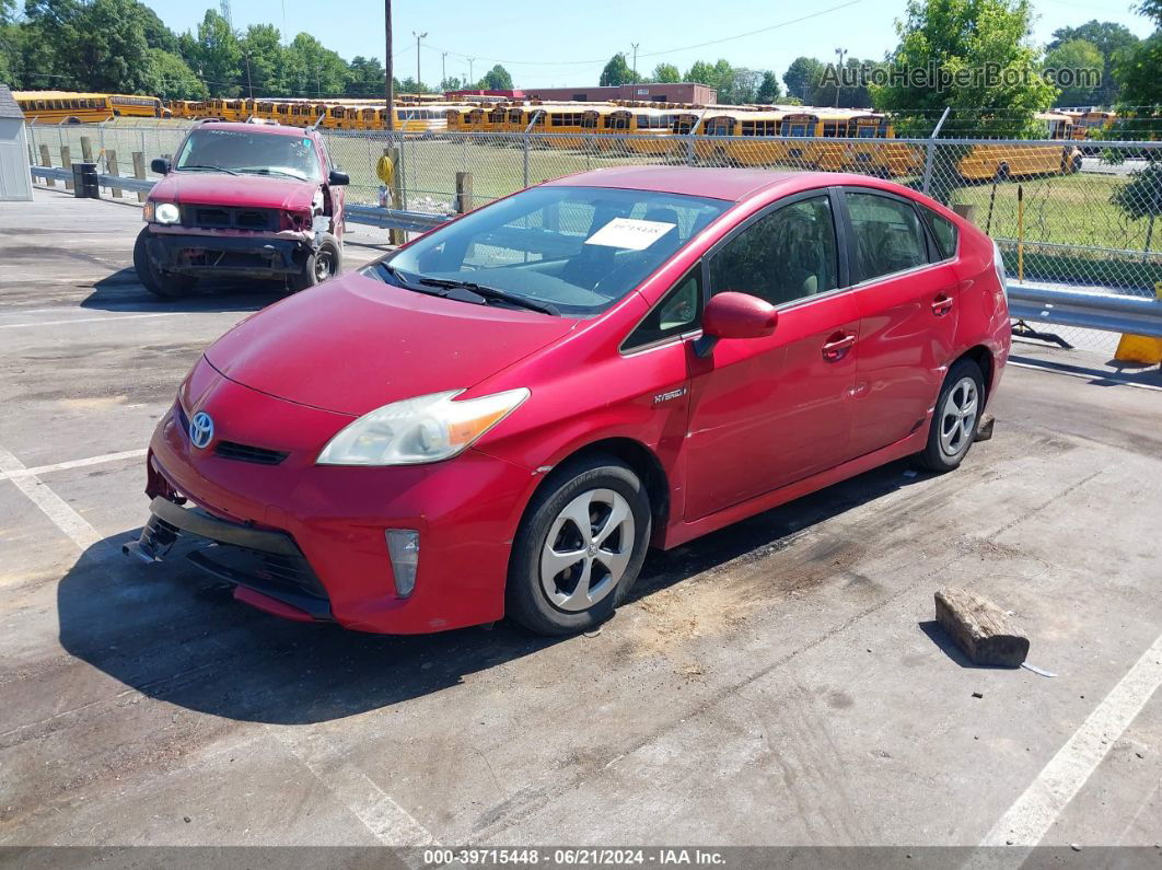 2012 Toyota Prius Two Red vin: JTDKN3DU2C1484809