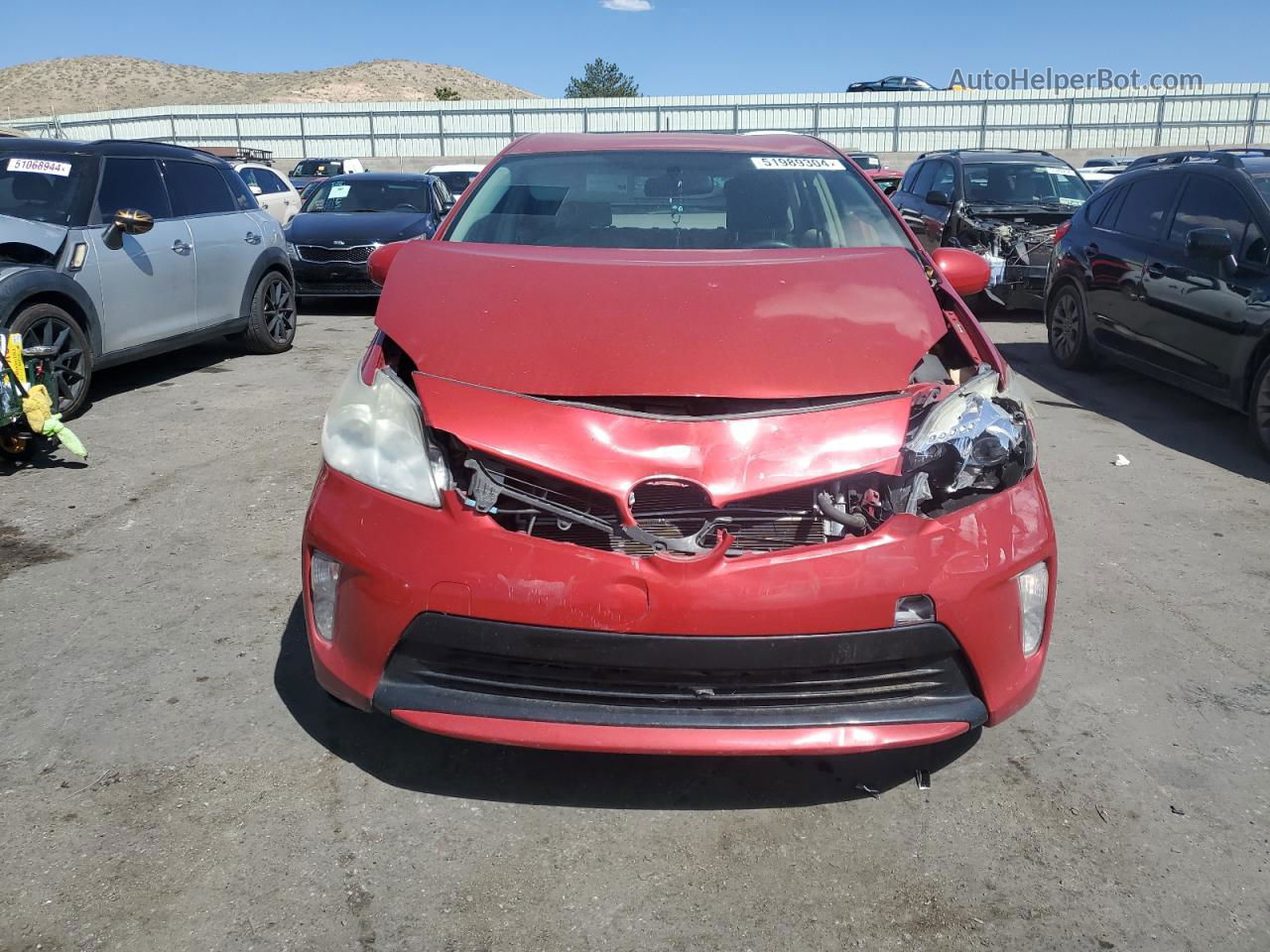 2012 Toyota Prius  Red vin: JTDKN3DU2C1585266