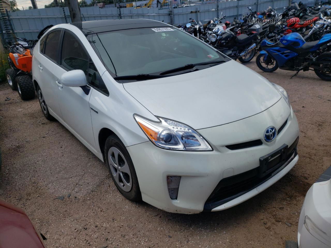 2012 Toyota Prius  White vin: JTDKN3DU2C5413554