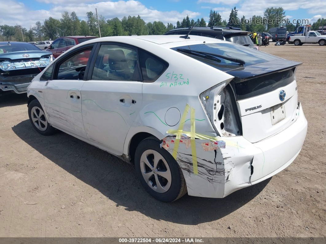 2012 Toyota Prius Three Белый vin: JTDKN3DU2C5441211