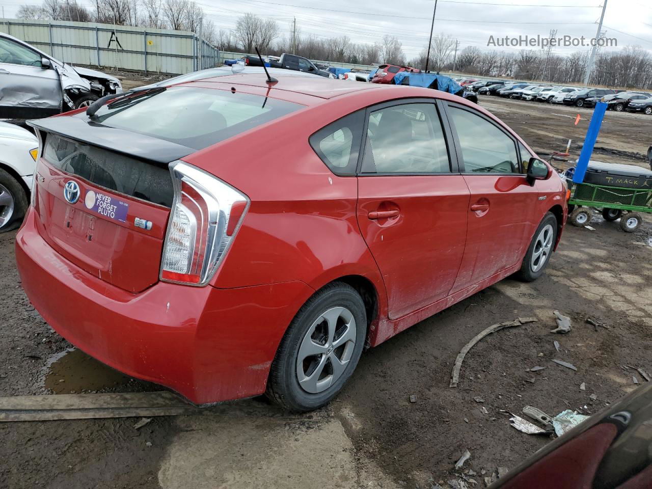 2012 Toyota Prius  Red vin: JTDKN3DU2C5453214