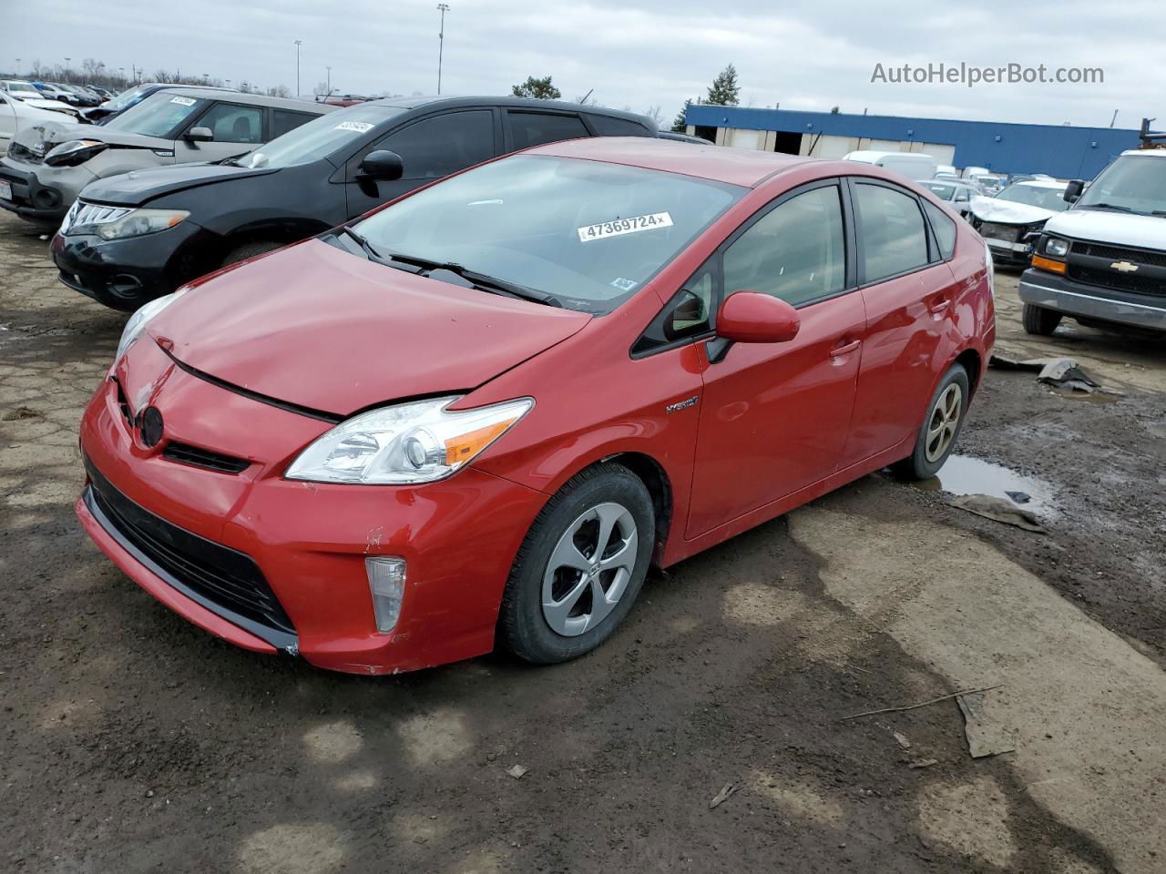 2012 Toyota Prius  Red vin: JTDKN3DU2C5453214