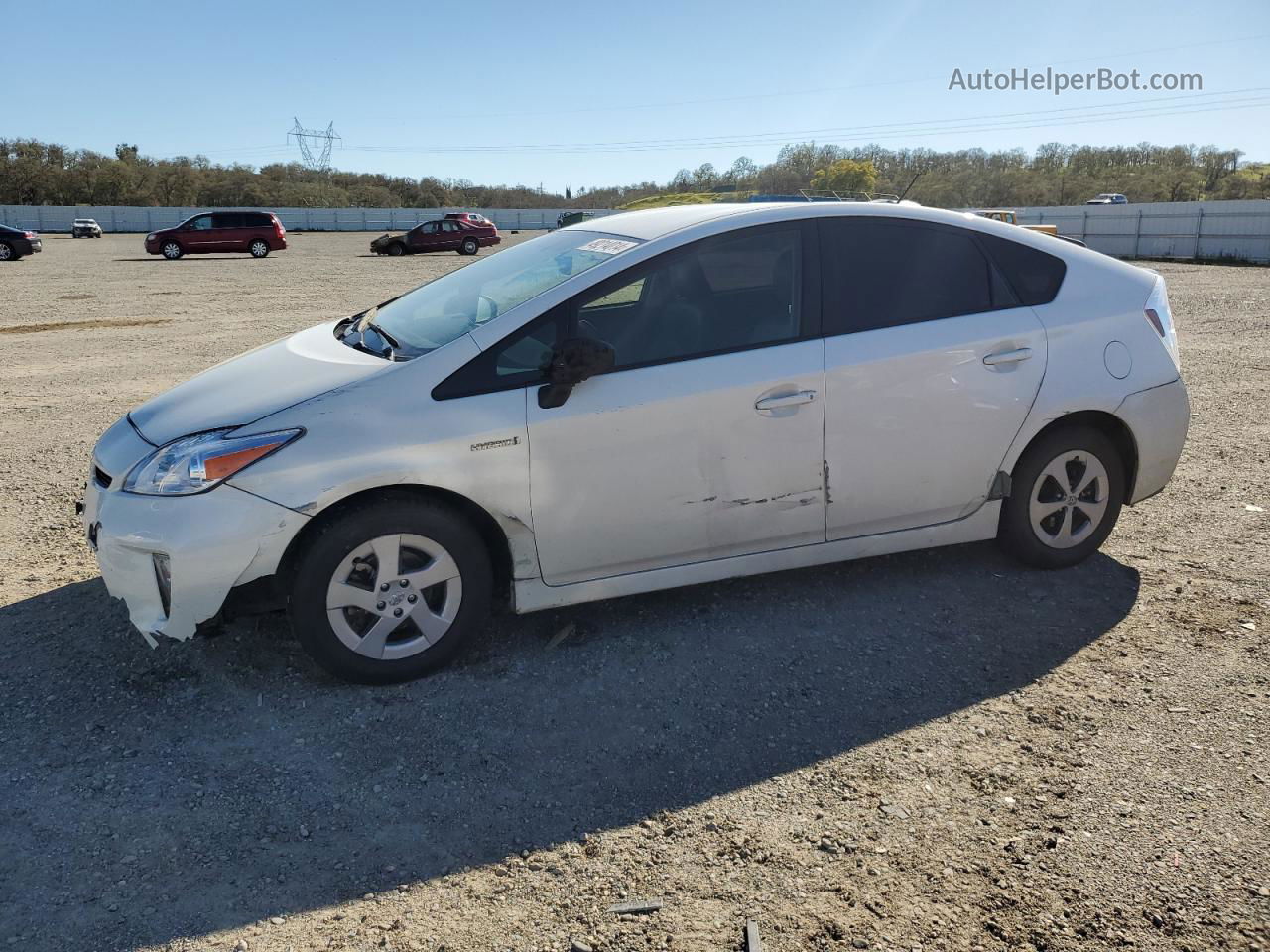 2013 Toyota Prius  White vin: JTDKN3DU2D0351684