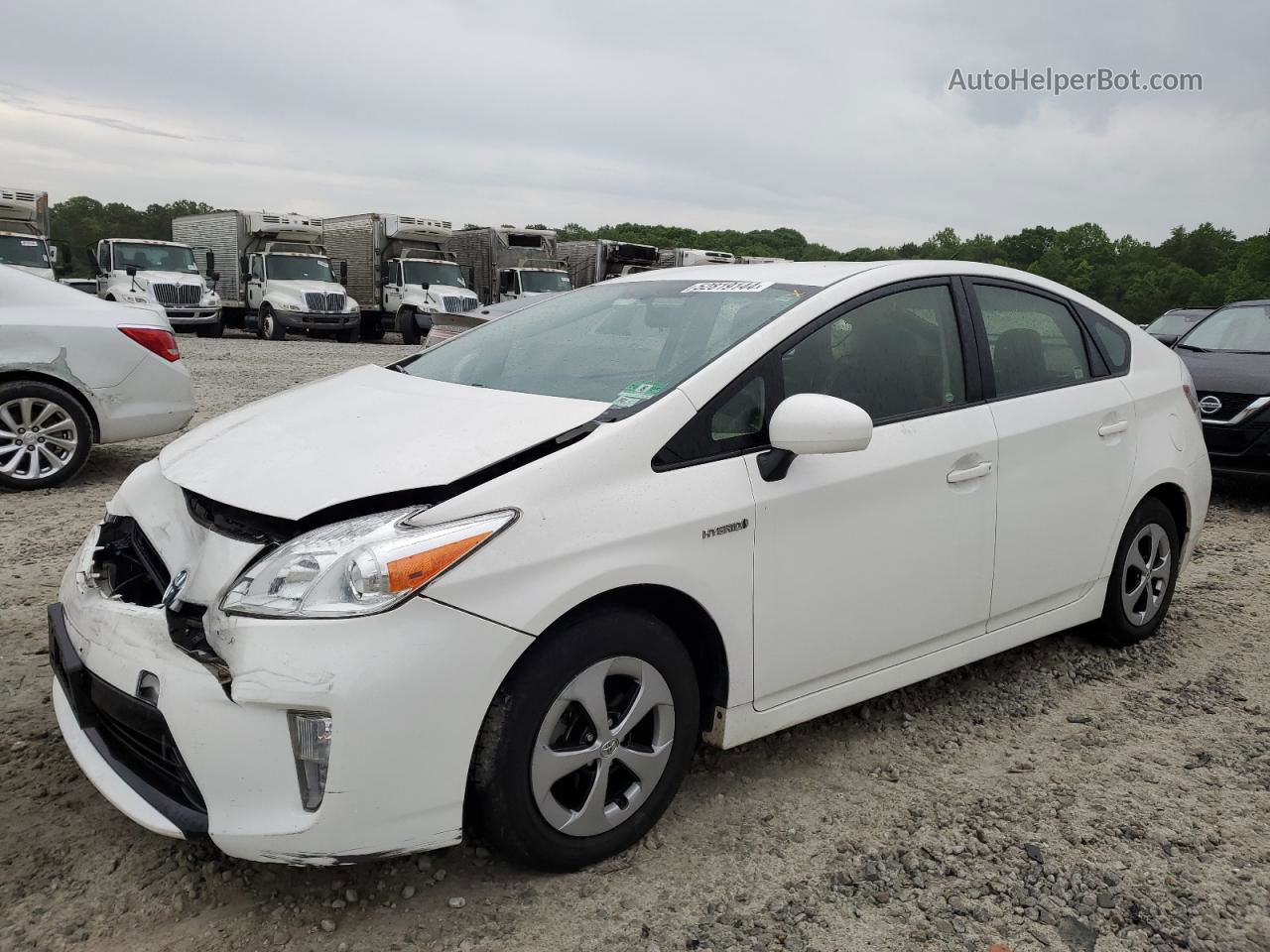 2013 Toyota Prius  White vin: JTDKN3DU2D1687815