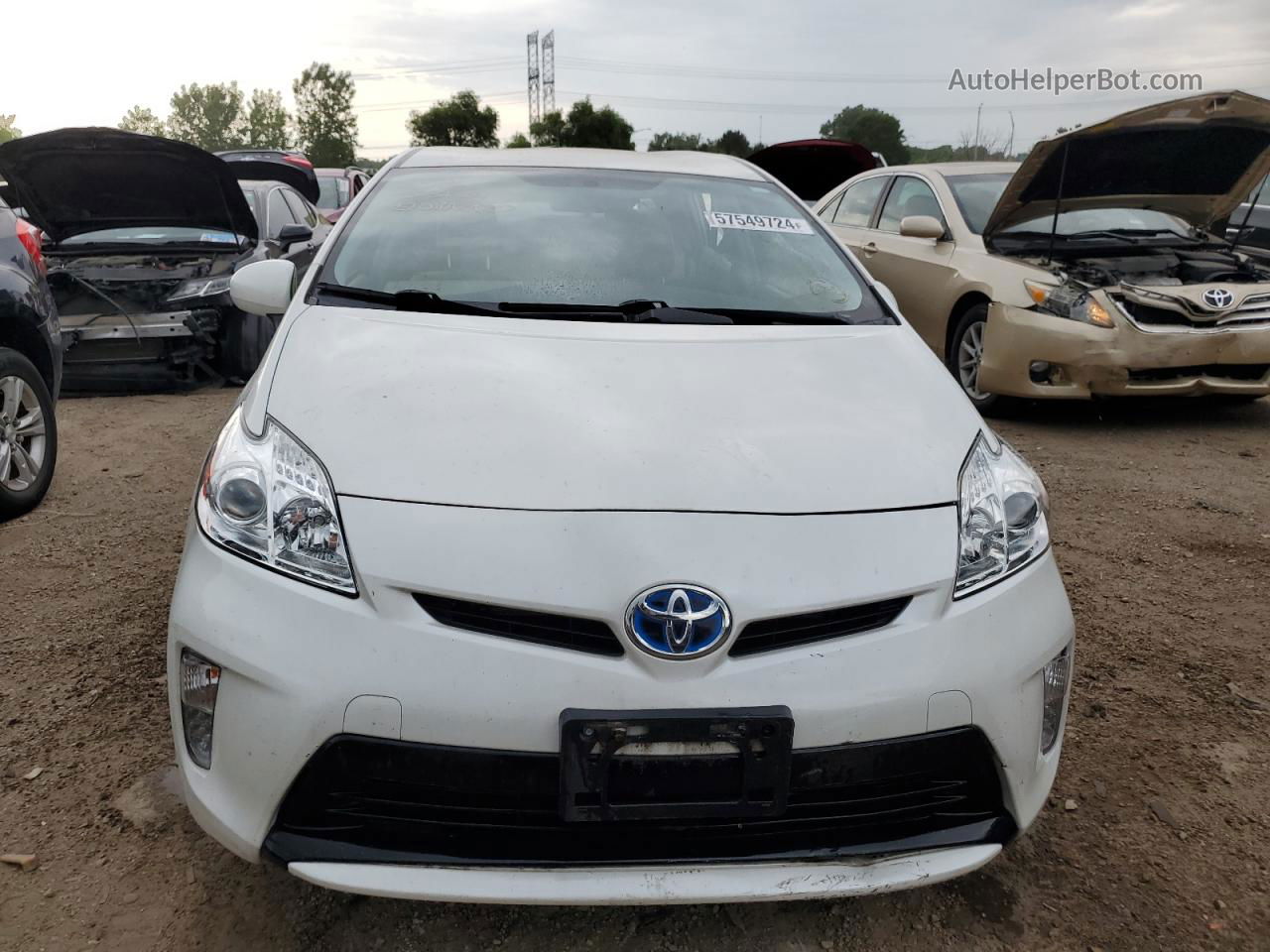 2014 Toyota Prius  Белый vin: JTDKN3DU2E0359057