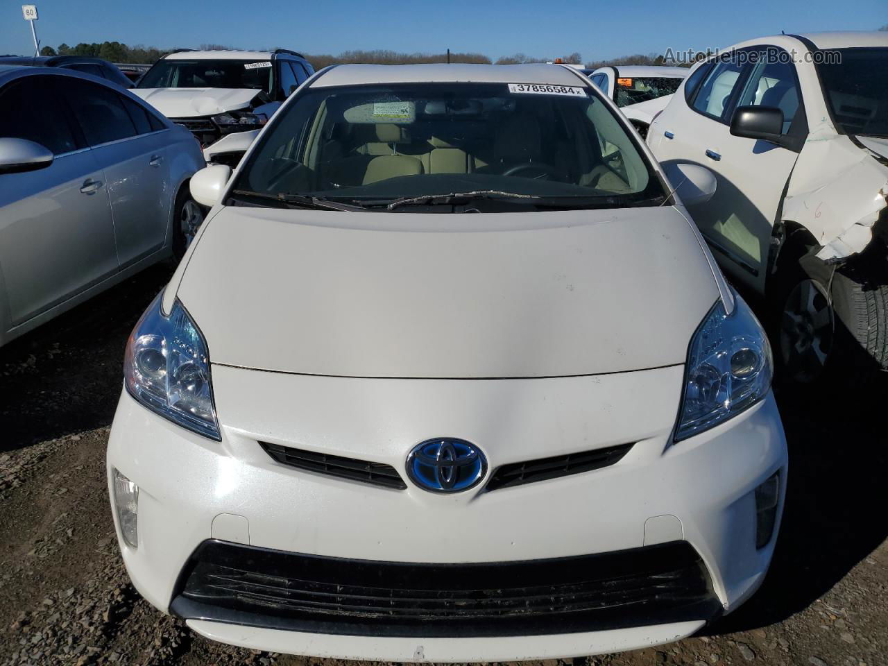 2014 Toyota Prius  White vin: JTDKN3DU2E0363707