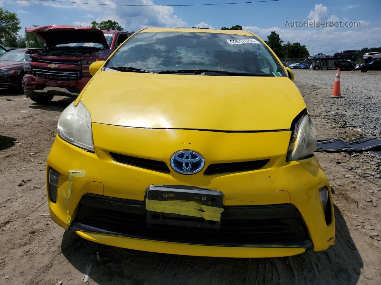 2014 Toyota Prius  Yellow vin: JTDKN3DU2E1780724