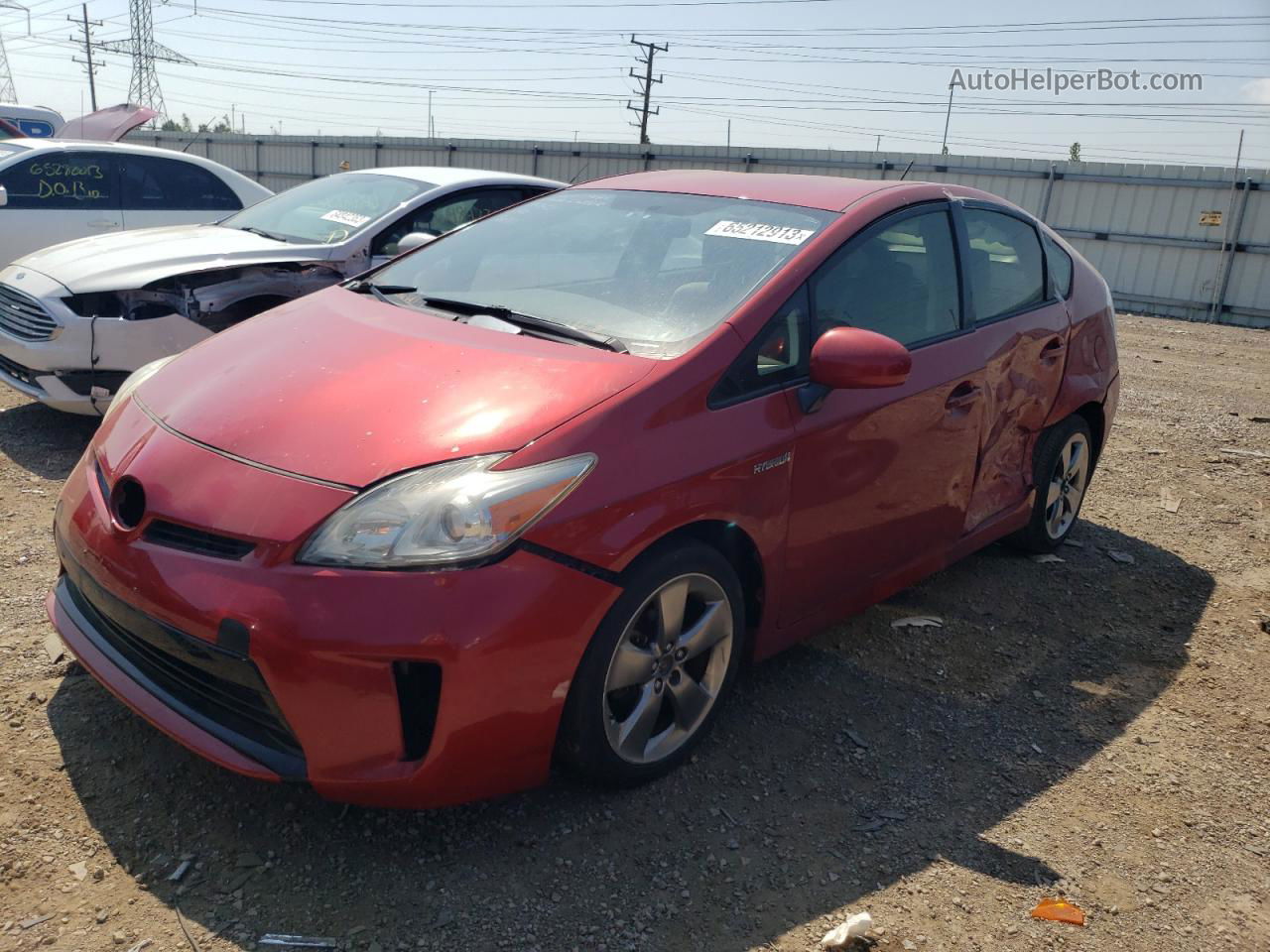 2012 Toyota Prius  Красный vin: JTDKN3DU3C5457949