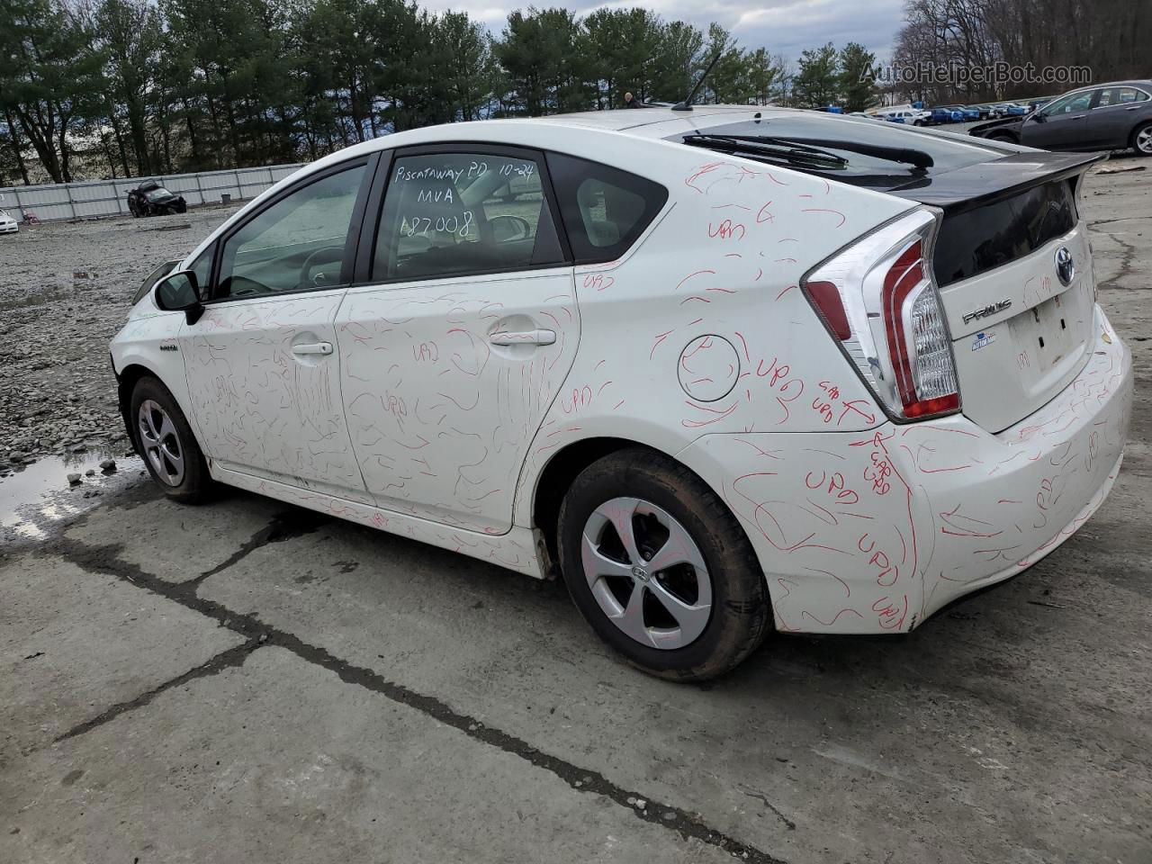 2013 Toyota Prius  White vin: JTDKN3DU3D1692893