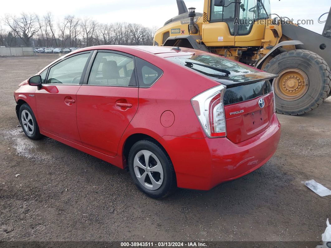 2013 Toyota Prius Four Red vin: JTDKN3DU3D5628023