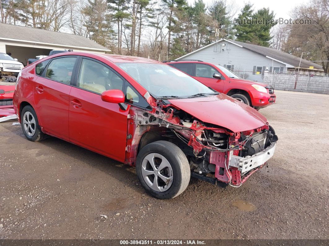 2013 Toyota Prius Four Red vin: JTDKN3DU3D5628023