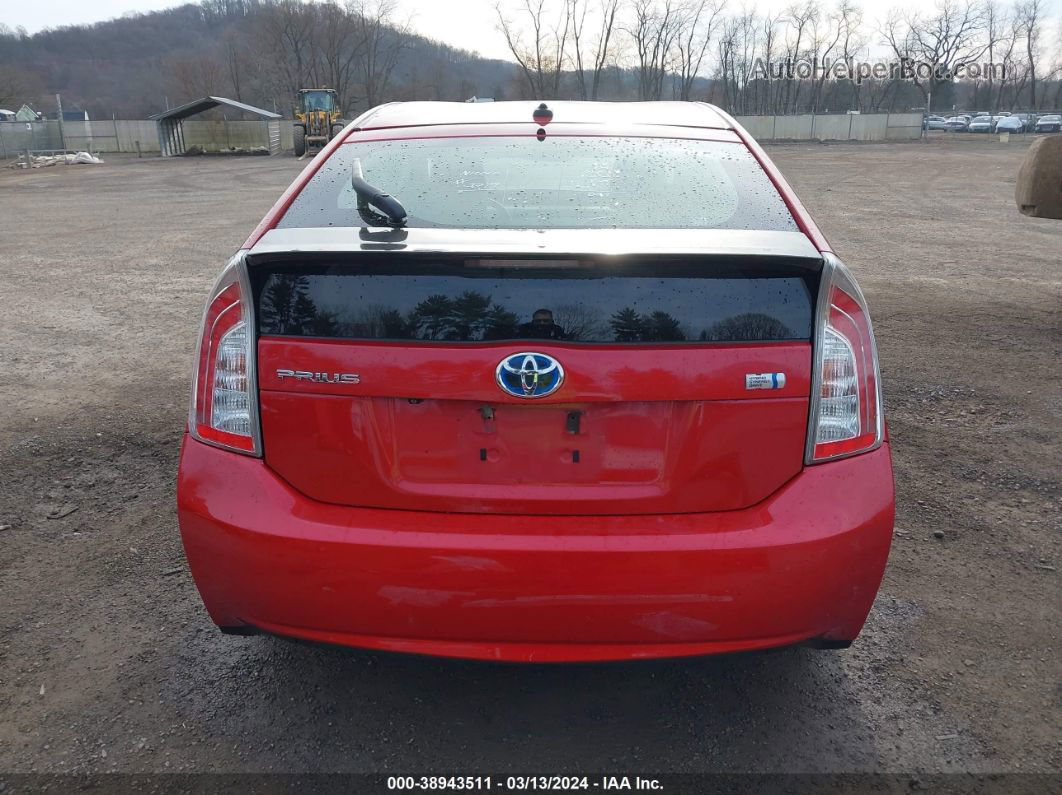 2013 Toyota Prius Four Red vin: JTDKN3DU3D5628023