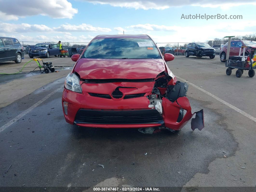 2013 Toyota Prius Four Red vin: JTDKN3DU3D5630466