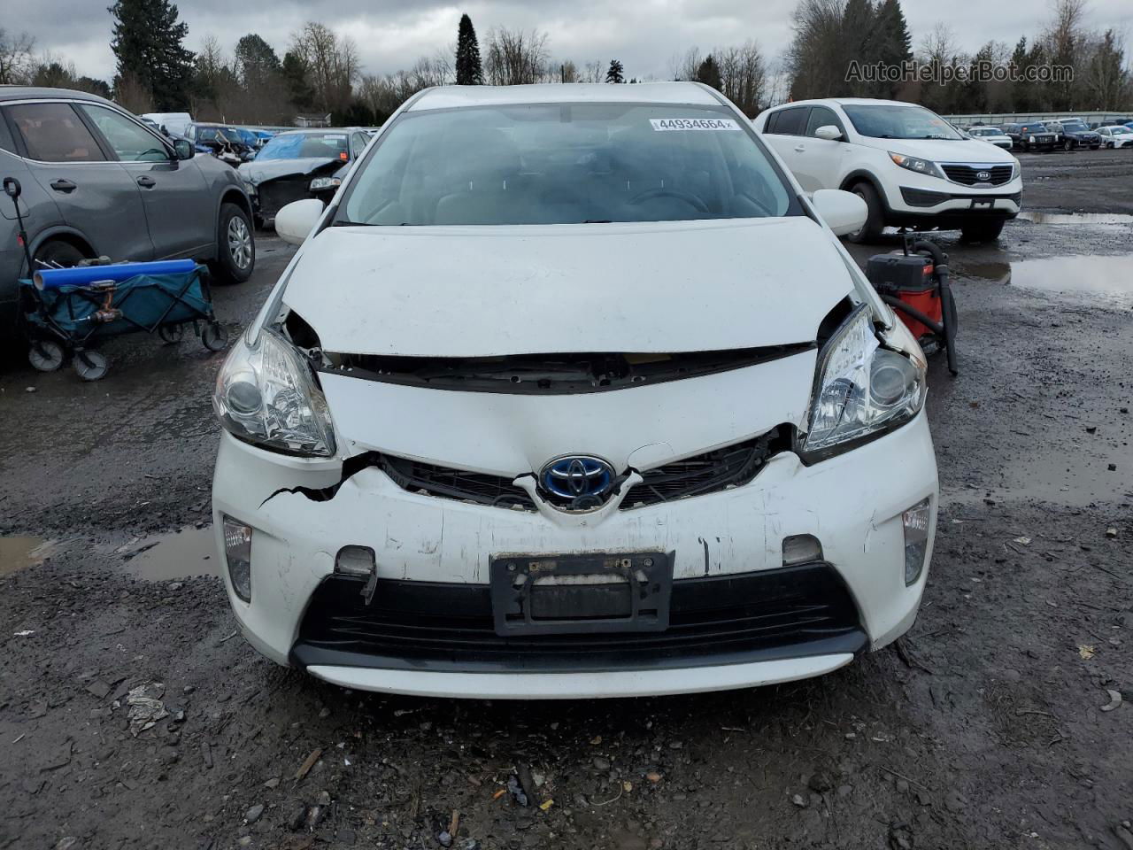 2014 Toyota Prius  White vin: JTDKN3DU3E0362209