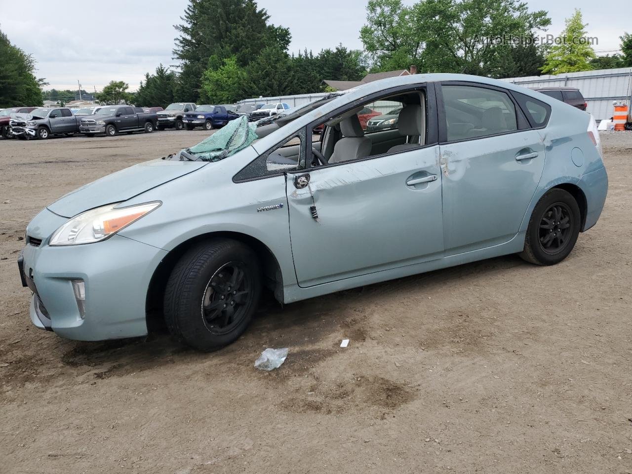 2014 Toyota Prius  Turquoise vin: JTDKN3DU3E1791828